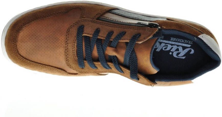 Rieker Herensneaker Cognac Veter En Rits - Foto 2