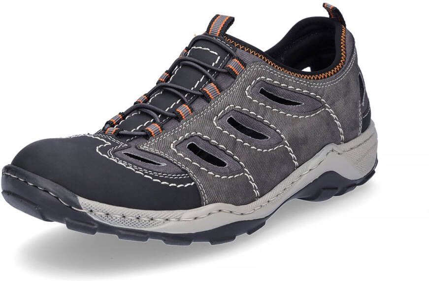 Rieker Instappers Trekking Schoen Sandalen Zomerschoen met praktische Gummitrek
