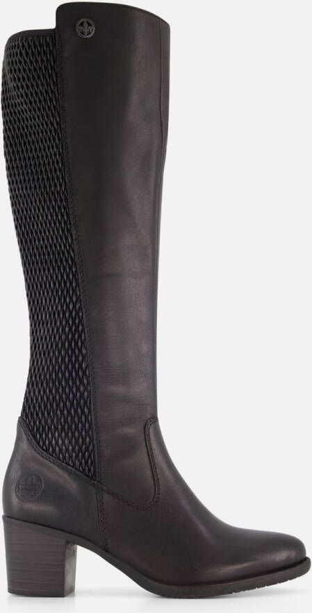 Rieker Zwarte lange Hoge Laarzen met blokhak voor dames Black Dames - Foto 5