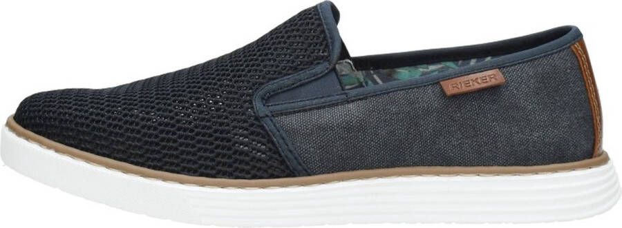 Rieker Slip-on sneakers Casual slipper vrijetijdsschoen met gedessineerd binnenfutter