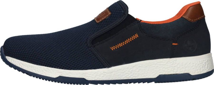 Rieker Slip-on sneakers Casual slipper vrijetijdsschoen instapschoen met contrastnaad