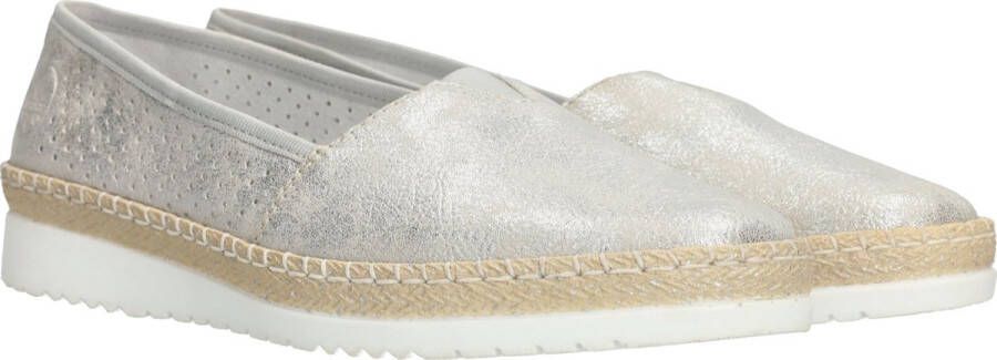 Rieker Metallic Zilveren Instappers Gray Dames