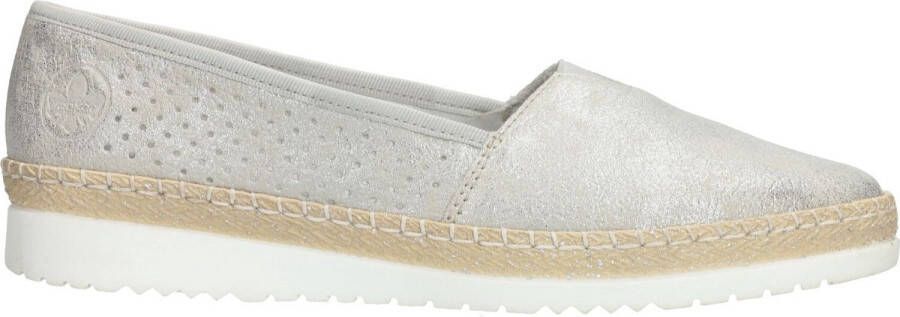 Rieker Metallic Zilveren Instappers Gray Dames