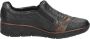 Rieker Blauwe Slip-On met Cognac Details Black Dames - Thumbnail 1
