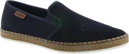 Rieker Zwarte synthetische sliders met comfortabel voetbed en klittenbandsluiting Black