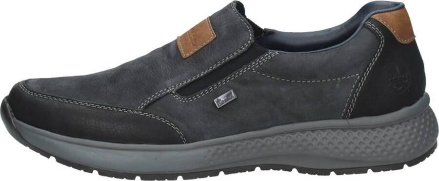 Rieker Instappers blauw Nubuck