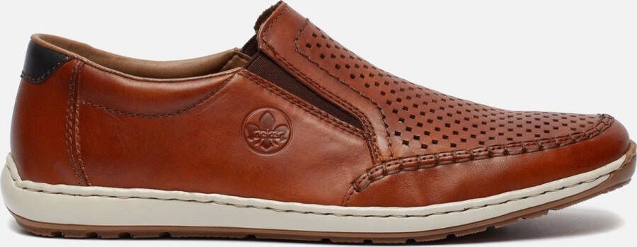 Rieker Instappers Slip-on sneaker instapschoen loafer met geperforeerde bovenkant - Foto 4