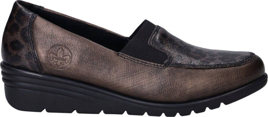 Rieker L5351-90 instappers gekleed metallic