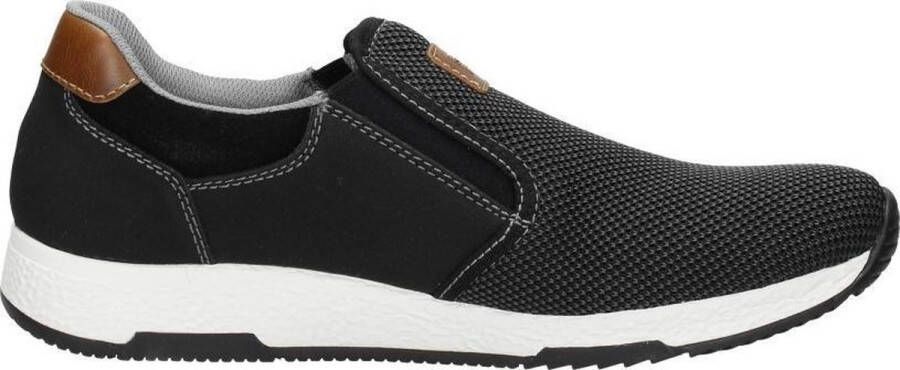 Rieker Slip-on sneakers Casual slipper vrijetijdsschoen instapschoen met contrastnaad
