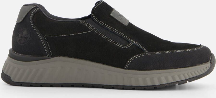 Rieker Instappers zwart Suede