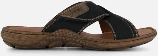 Rieker Jaipur Morelia Slippers blauw Imitatieleer