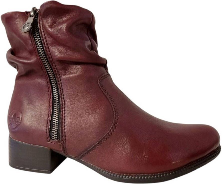 Rieker Korte Laars 78656-35 Rood Warm Gevoerd
