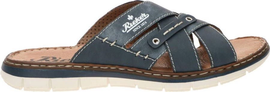 Rieker Slippers zomerschoen slippers badschoen met leren binnenzool