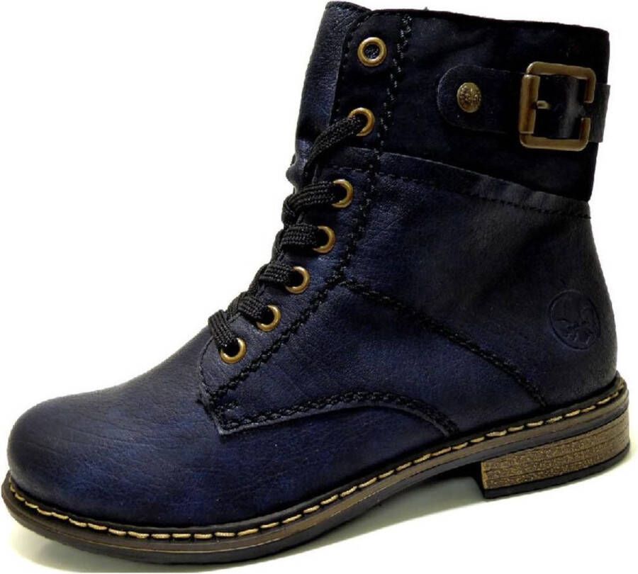 Rieker Hoge veterschoenen met decoratieve siergesp