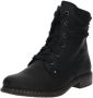 Rieker Hoge veterschoenen enkellaars blokhak met subtiele vetersluiting - Thumbnail 1