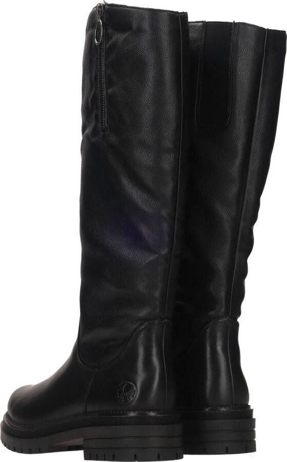 Rieker Zwart leren lange laars met teddyvoering Black Dames