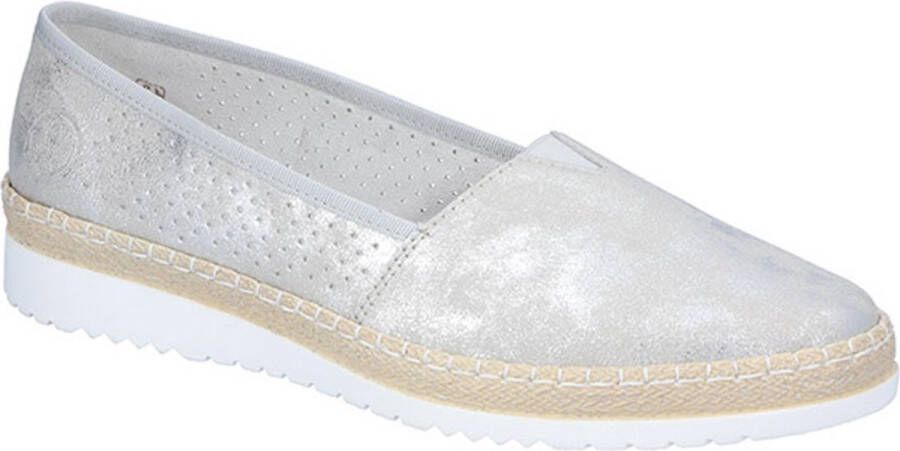 Rieker Metallic Zilveren Instappers Gray Dames
