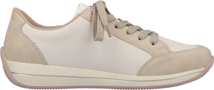 Rieker Beige en parelgrijze sneaker met stippenpatroon Multicolor Dames