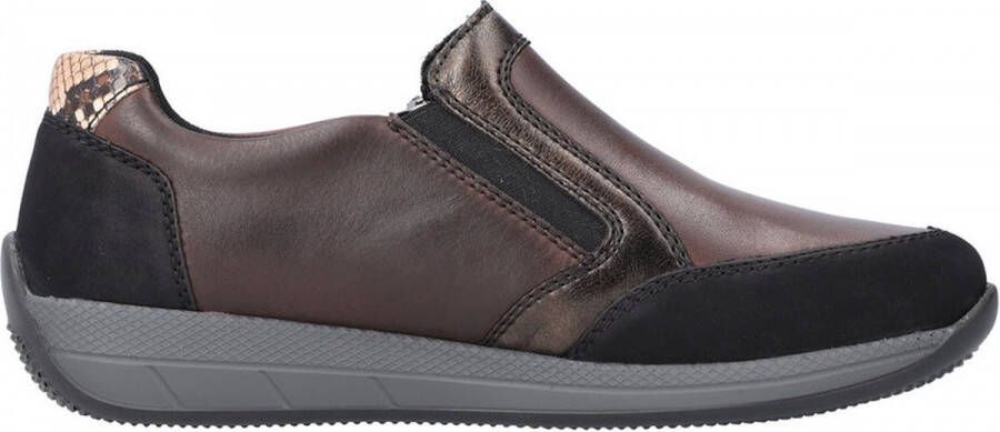 Rieker N1151 90 Mocassin bruin zwart