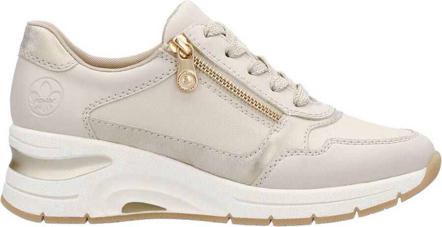 Rieker Beige Sneaker met Gewatteerde Enkelsteun Beige Dames