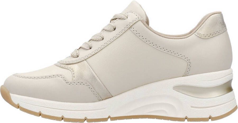 Rieker Beige Sneaker met Gewatteerde Enkelsteun Beige Dames