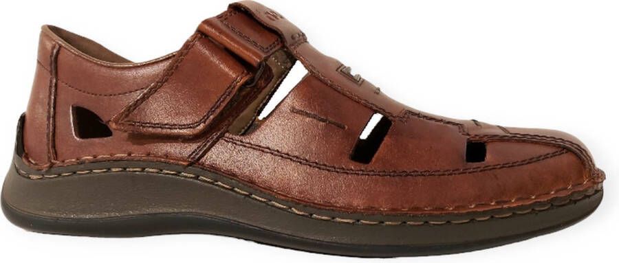 Rieker Open Klittenbandschoen 05284-24 Bruin