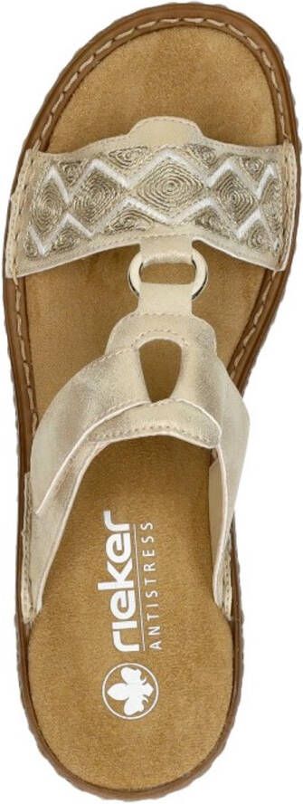 Rieker -Dames goud slippers & muiltjes