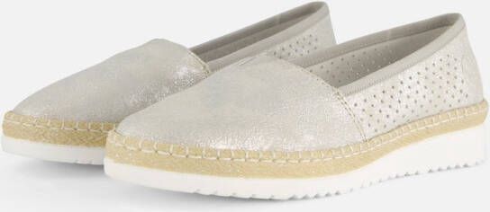 Rieker Metallic Zilveren Instappers Gray Dames