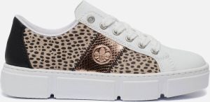 Rieker Zomer Witte Dierenprint Sneakers Meerkleurig Dames