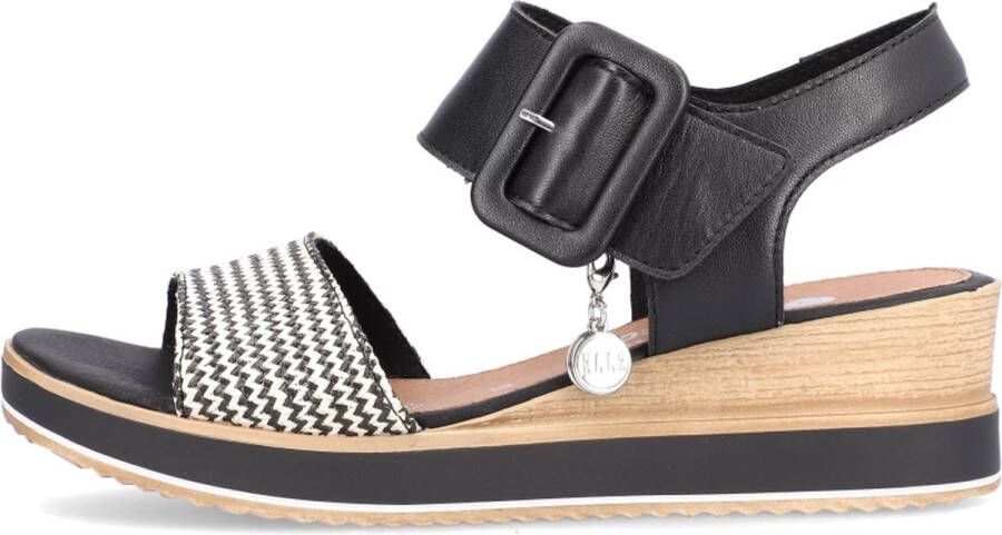 Remonte Sandaaltjes ELLE-Collection zomerschoen sandaal comfortschoen met klittenband onder de siergesp