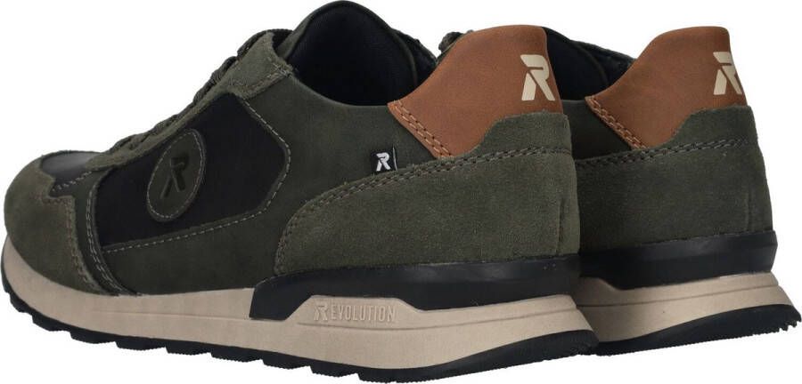 Rieker Comfortabele Groene Revolution Sneaker Multicolor Heren