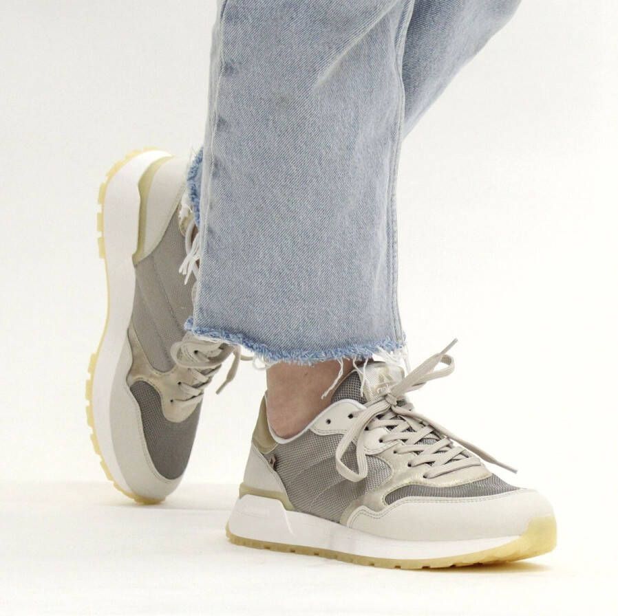 Rieker Revolution Beige en Goud Sneaker Beige Dames