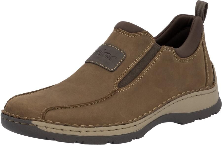 Rieker Slip-on sneakers Slipper instapschoen lage schoen vrijetijdsschoen met stretch inzetstukken