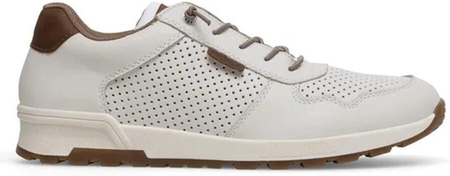Rieker 15108-80 Sneakers elastische veters weiss uitneembare zool