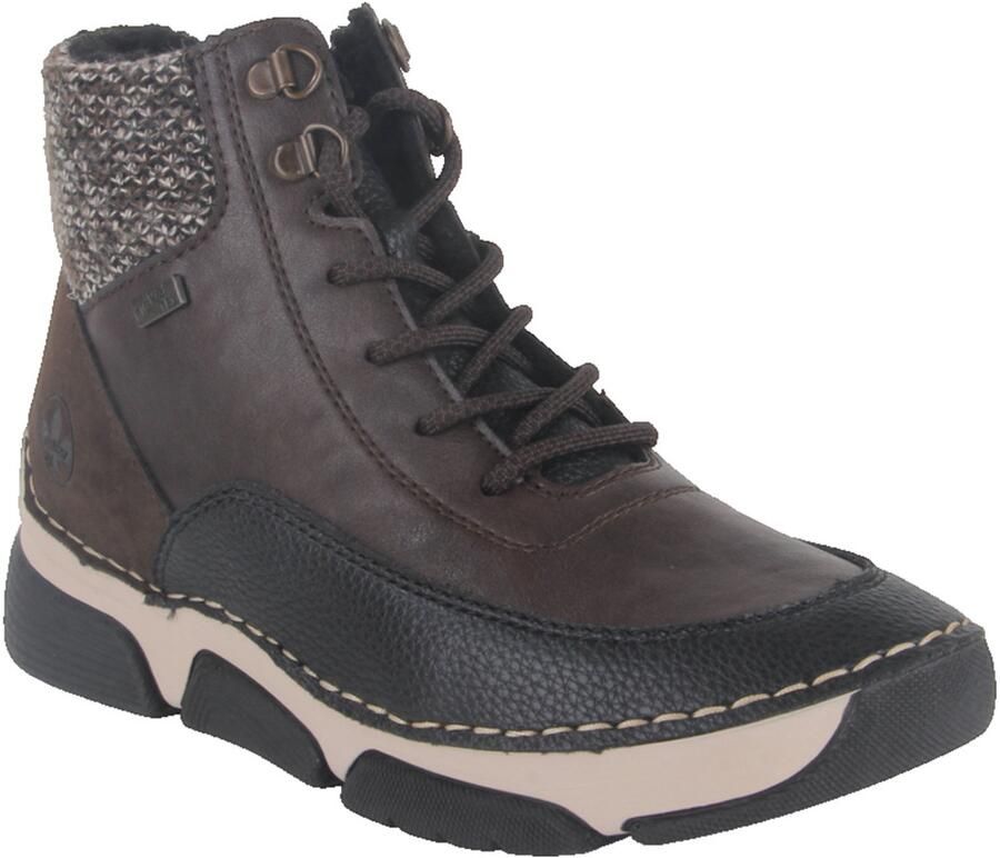 Rieker 45956-25 dames veterboots sportief bruin