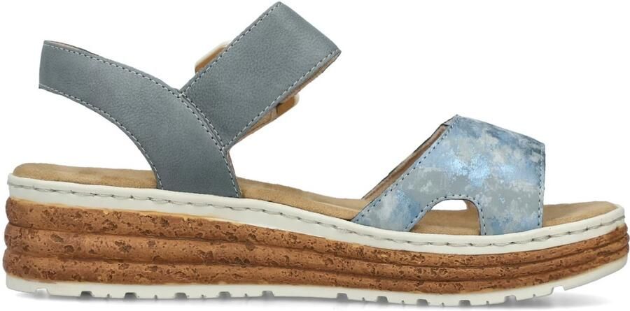 Rieker Plateausandalen Sandalette zomerschoen sleehaksandaal met praktische klittenbandsluitingen