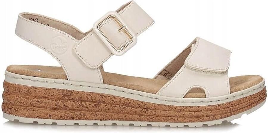 Rieker Plateausandalen Sandalette zomerschoen sleehaksandaal met praktische klittenbandsluitingen - Foto 2