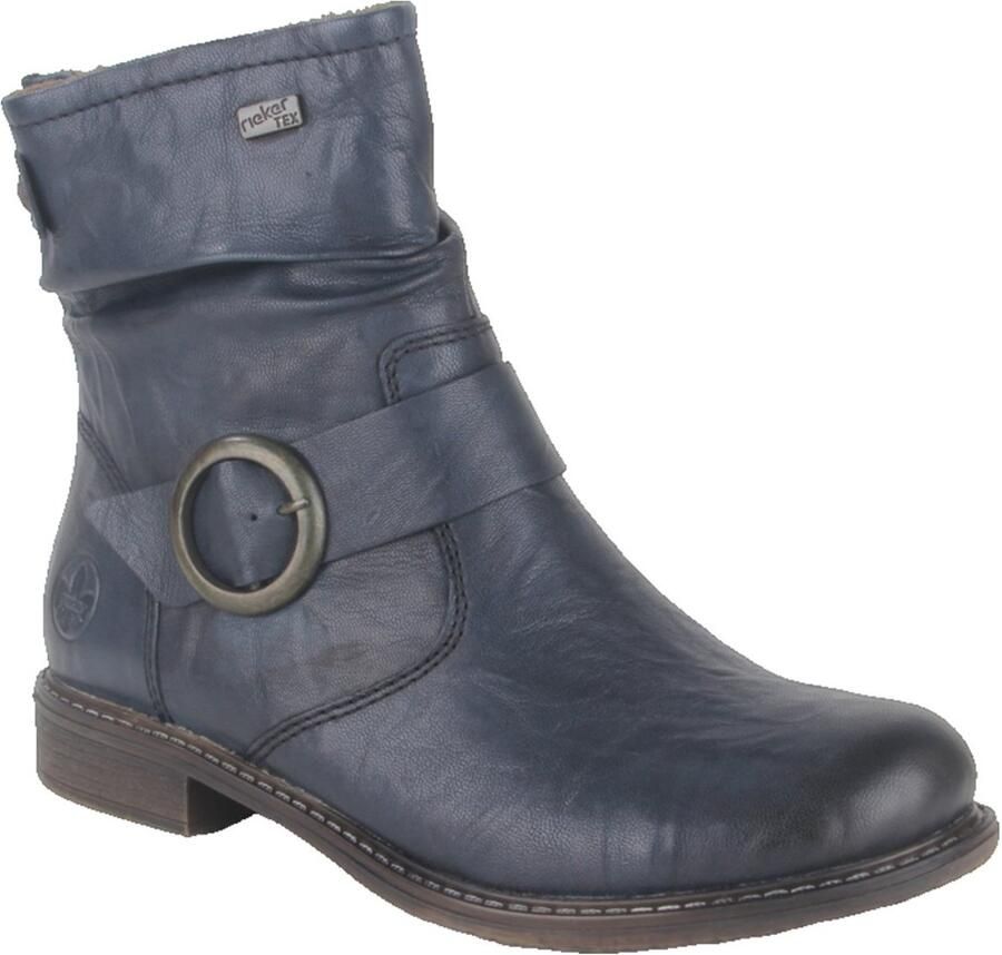 Rieker 74857-14 dames enkellaarzen gekleed blauw