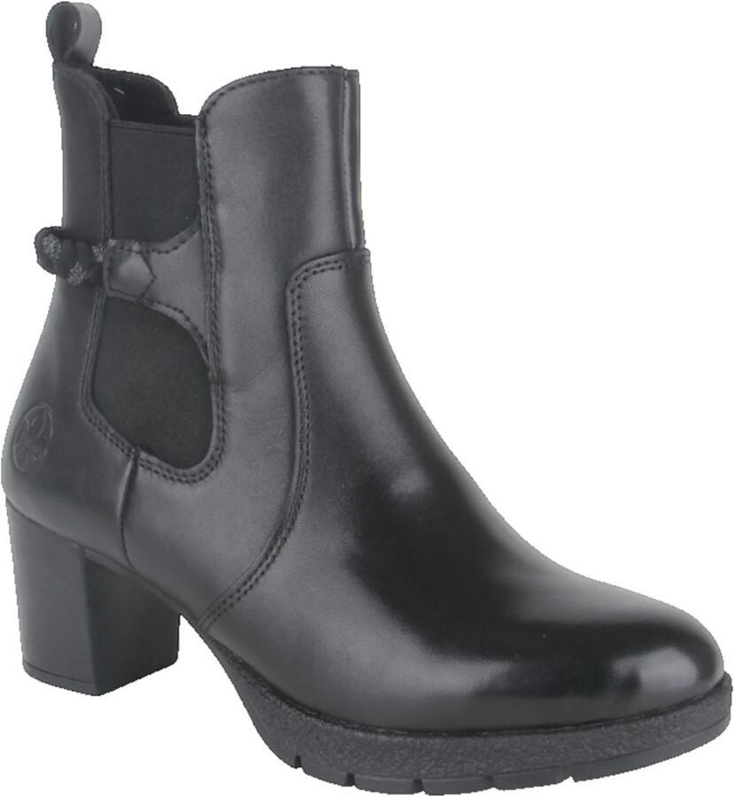 Rieker 77651-00 dames enkellaarzen gekleed zwart