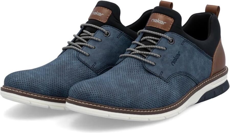 Rieker Slip-on sneakers Instapper halfhoge schoen vrijetijdsschoen met preeg