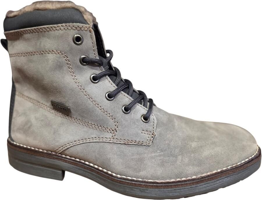 Rieker art 11001 00 heren suede veter rits hoog zand taupe