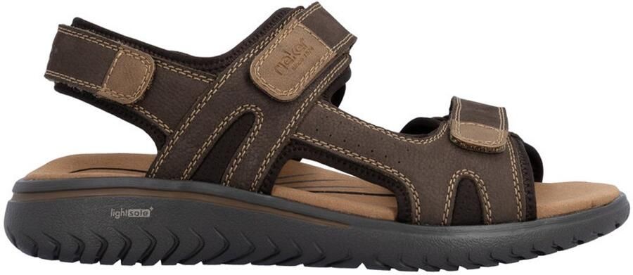 Rieker art. 26450 26 heren sandaal bruin klitteband