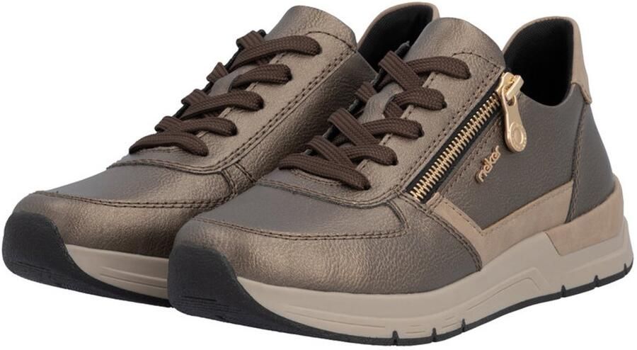 Rieker art. 58902-90 sneaker brons veter rits - Foto 2