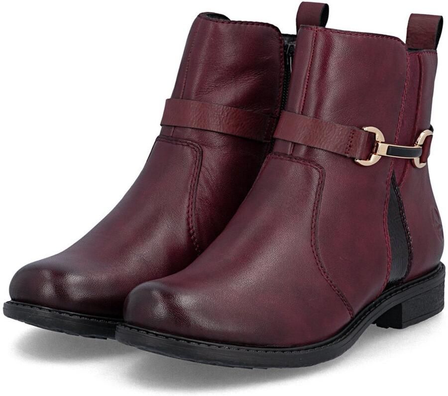 Rieker art. 74856-22 bruine leren enkellaars dames