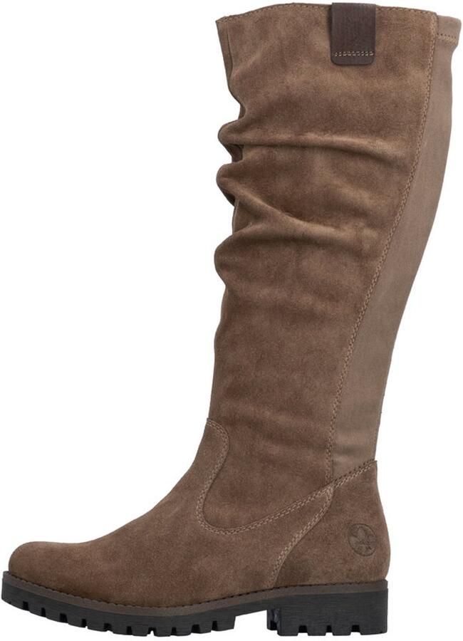 Rieker art. 78575 24 zand suede knielaars rits
