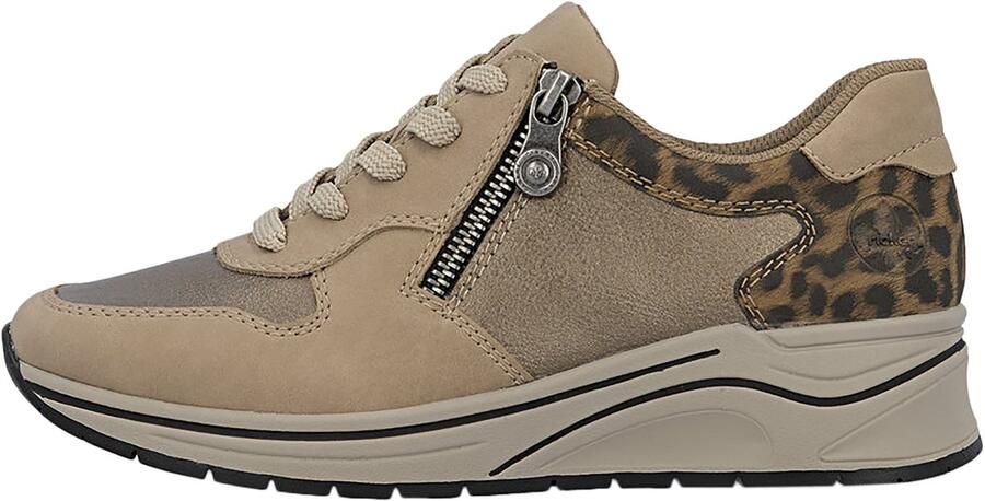 Rieker art N9503-20 sneaker zand dames veter rits H leest - Foto 2