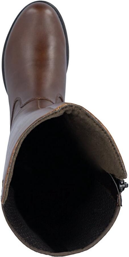 Rieker art Z9591 29 bruin leer stretch kuit rits dames
