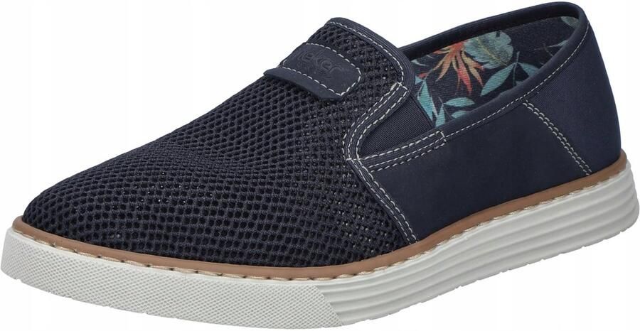 Rieker Instappers Espadrilles zomerschoen met contrasterende decoratieve stiksels