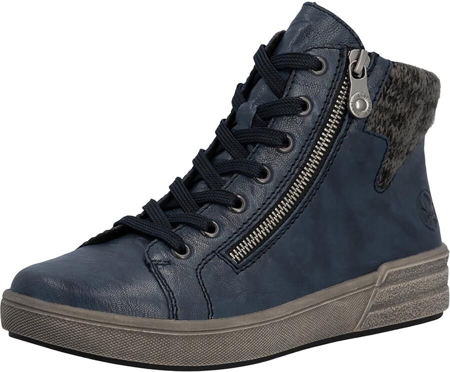 Rieker X0709-14 dames veterboots sportief blauw - Foto 2