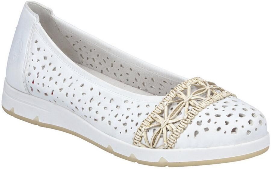 Rieker ballerina schoenen voor dames L3062-80 Wit